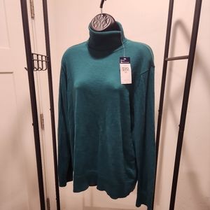 Chaps Green Turtleneck, XXL